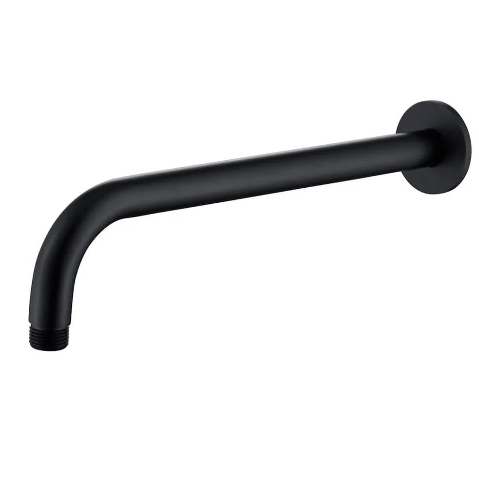 Harbour Clarity Matt Black Concealed Shower Valve & Wall Mounted Fixed Shower Head
