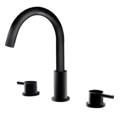Harbour Clarity Matt Black 3 Hole Basin Mixer Tap