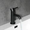 Harbour Clarity Matt Black Mini Basin Mixer Tap & Waste