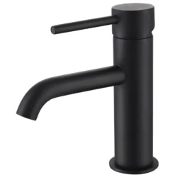 Harbour Clarity Matt Black Mini Basin Mixer Tap & Waste