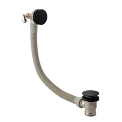 Harbour Clarity Matt Black Shower Package with 3 Outlet Valve, Fixed Head & Arm, Wall Shower Kit & Overflow Bath Filler