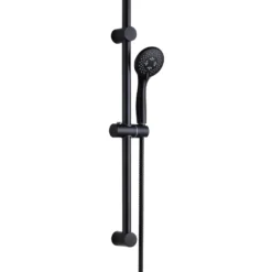 Harbour Clarity Matt Black Shower Rail Kit
