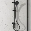 Harbour Clarity Matt Black Slide Rail Kit with 3 Mode Handset & Integrated Elbow