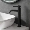 Harbour Clarity Matt Black Tall Basin Mixer Tap