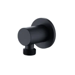 Harbour Clarity Matt Black Wall Outlet - Round