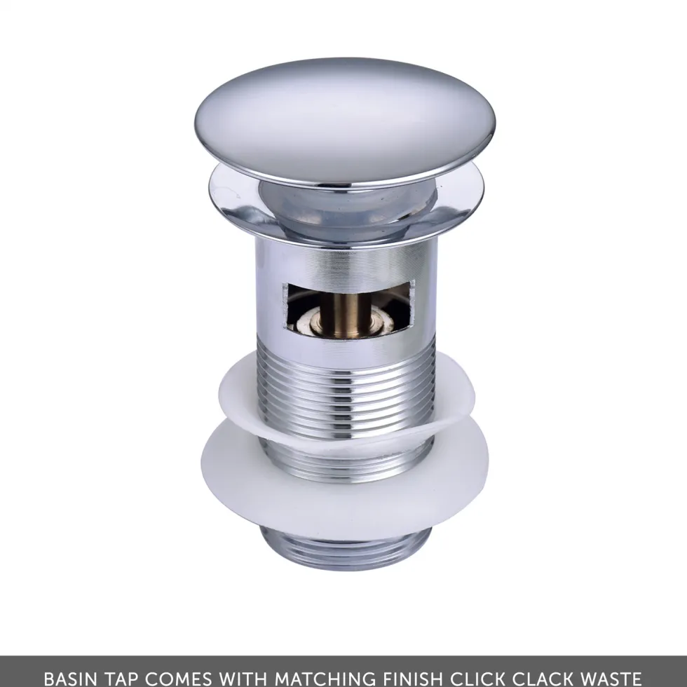 Harbour Clarity Mini Cloakroom Basin Mixer Tap & Waste - Chrome