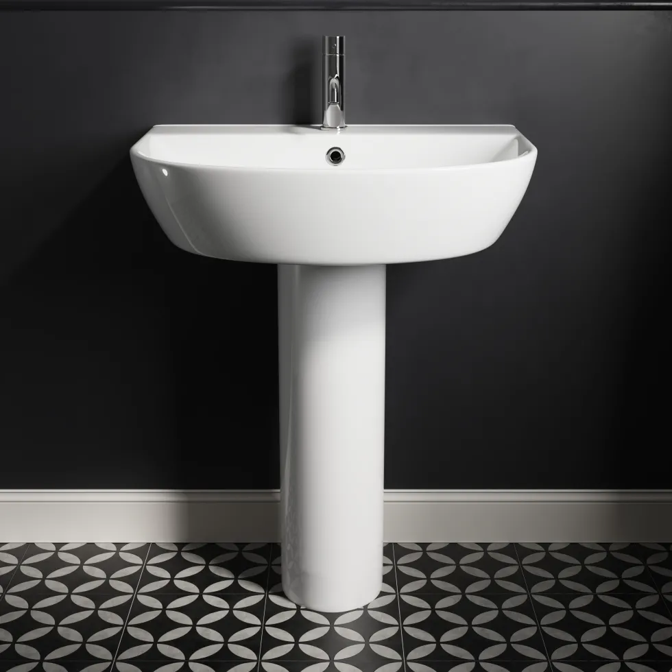 Harbour Clarity 555mm Basin & Full Pedestal