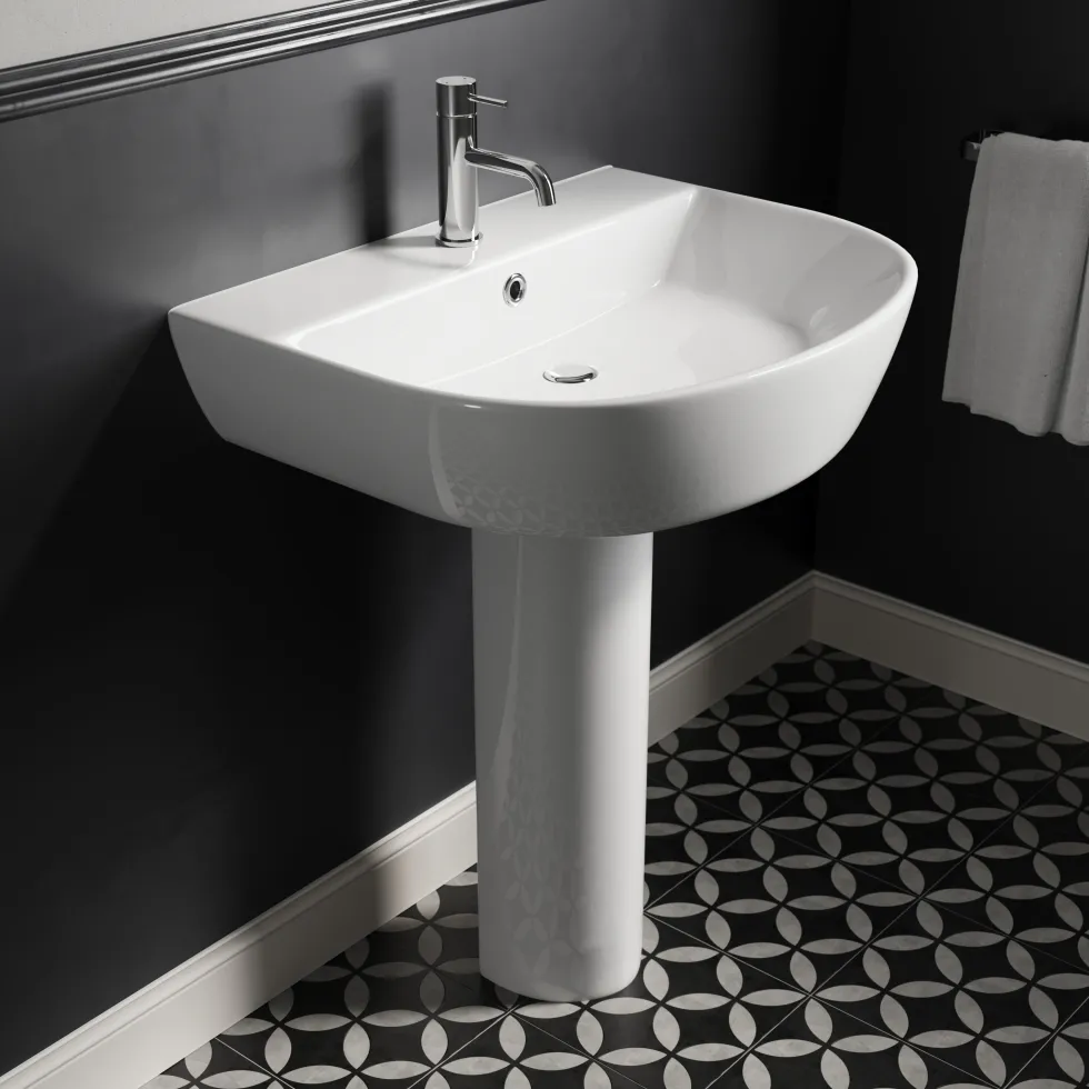 Harbour Clarity 555mm Basin & Full Pedestal