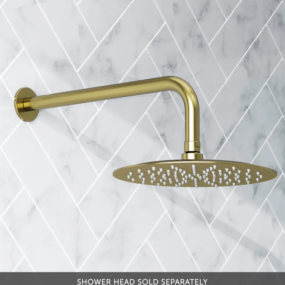 Harbour Clarity 310mm Brushed Brass Round Shower Arm