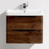Harbour Clarity 600mm Wall Mounted Chestnut Vanity Unit & Basin