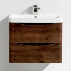 Harbour Clarity 600mm Wall Mounted Chestnut Vanity Unit & Basin