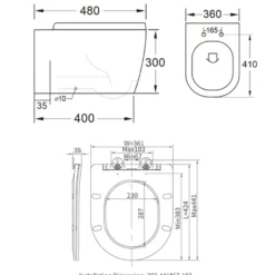 Harbour Clarity Rimless Wall Hung Toilet & Soft Close Seat
