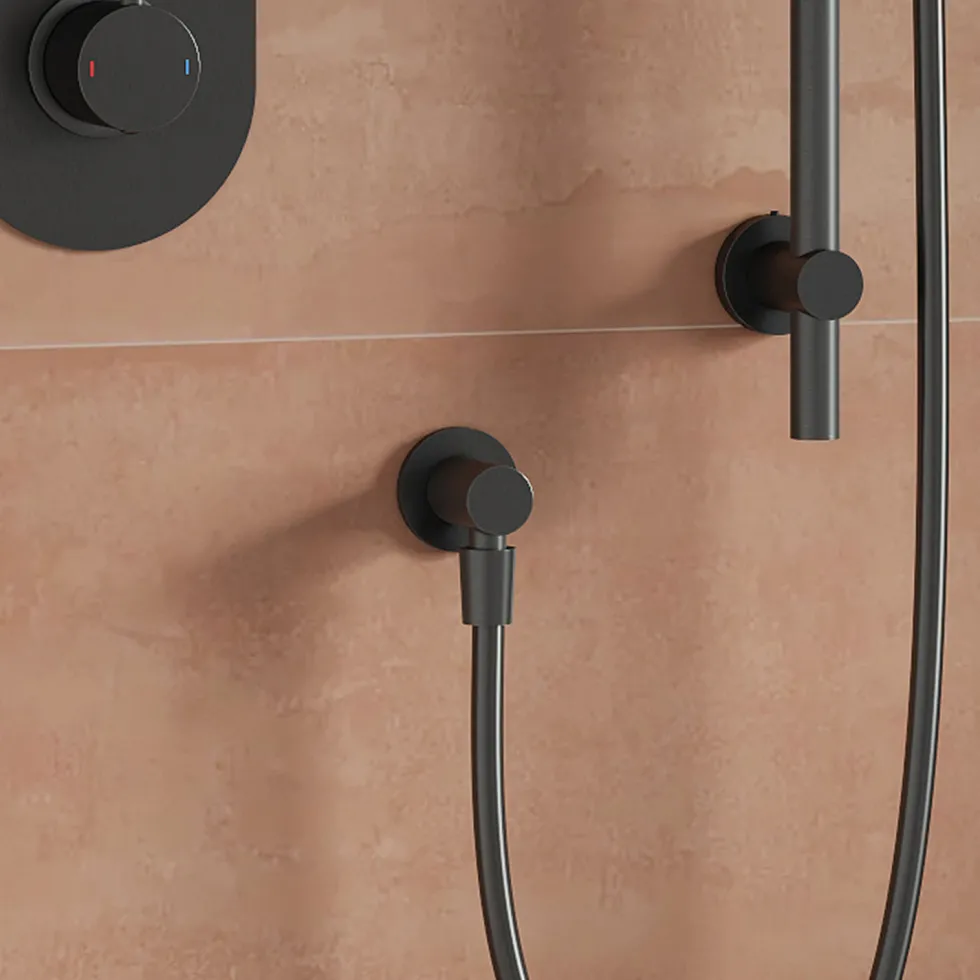 Harbour Clarity Round Wall Outlet & Elbow - Gunmetal