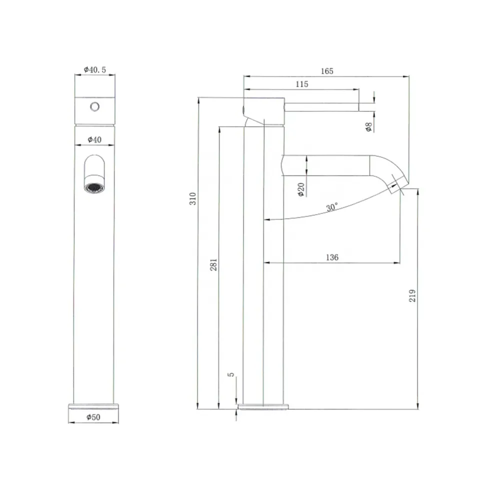 Harbour Clarity Tall Basin Mixer Tap