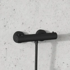 Harbour Clarity Thermostatic Bar Shower Valve - Matt Black