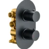 Harbour Clarity Two Outlet Concealed Thermostatic Shower Valve - Matt Black