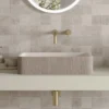 Harbour Concrete 520mm Rectangular Textured Countertop Basin - Pearl Grey