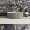 Harbour Concrete 406mm Round Textured Countertop Basin - Pearl Grey