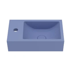 Harbour Concrete 400mm Wall Hung Cloakroom Basin - Periwinkle Purple