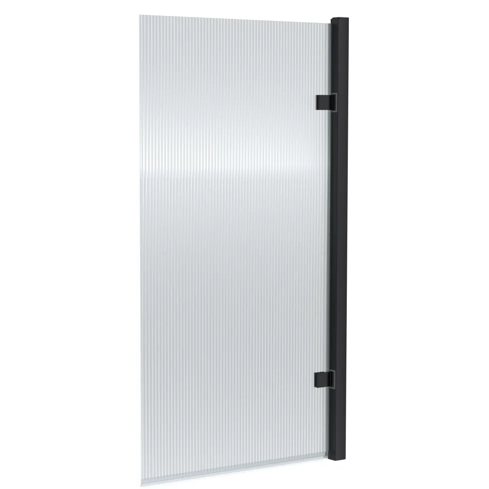 Harbour Contour 8mm Hinged Fluted Bath Screen - 1520 x 830mm