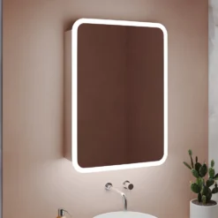 Harbour Design LED Mirrored Cabinet with Demister Pad & Shaver Socket - 500 x 700mm