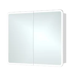Harbour Design LED Mirrored Cabinet with Demister Pad & Shaver Socket - 600 x 700mm