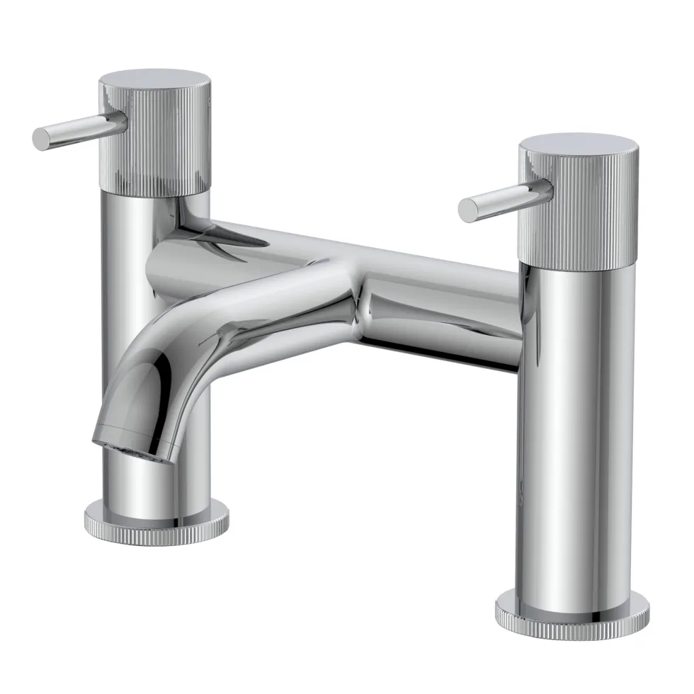 Harbour Fluted Deck Mounted Bath Mixer Tap