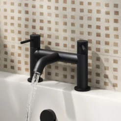 Harbour Fluted Deck Mounted Bath Mixer Tap