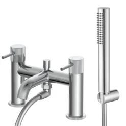 Harbour Fluted Deck Mounted Bath Shower Mixer Tap