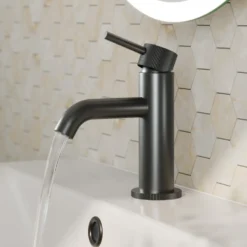 Harbour Fluted Mini Mono Basin Mixer Tap & Waste