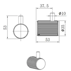 Harbour Fluted Robe Hook