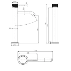 Harbour Fluted Tall Mono Basin Mixer Tap