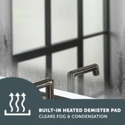 Harbour Glow LED Mirrored Cabinet with Demister Pad & Shaver Socket - 600 x 700mm