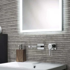 Harbour Glow LED Mirror with Demister Pad & Infrared Touch Button - 450 x 800mm