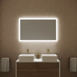 Harbour Glow LED Mirror with Demister Pad & Shaver Socket - 1000 x 600mm