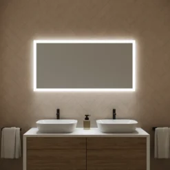 Harbour Glow LED Mirror With Demister Pad & Shaver Socket - 1200 X 600mm