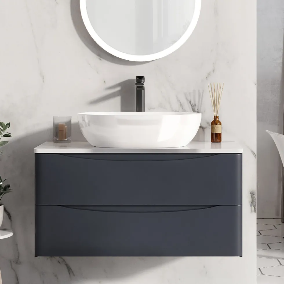 Harbour Grace 560mm Countertop Basin - Matt White or Gloss White