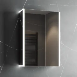 Harbour Icon Single Door LED Bathroom Mirror Cabinet with Demister Pad & Shaver Socket - 500 x 700mm
