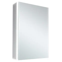 Harbour Icon Single Door LED Bathroom Mirror Cabinet with Demister Pad & Shaver Socket - 500 x 700mm