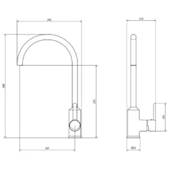 Harbour Icon Single Lever Mono Kitchen Mixer Tap