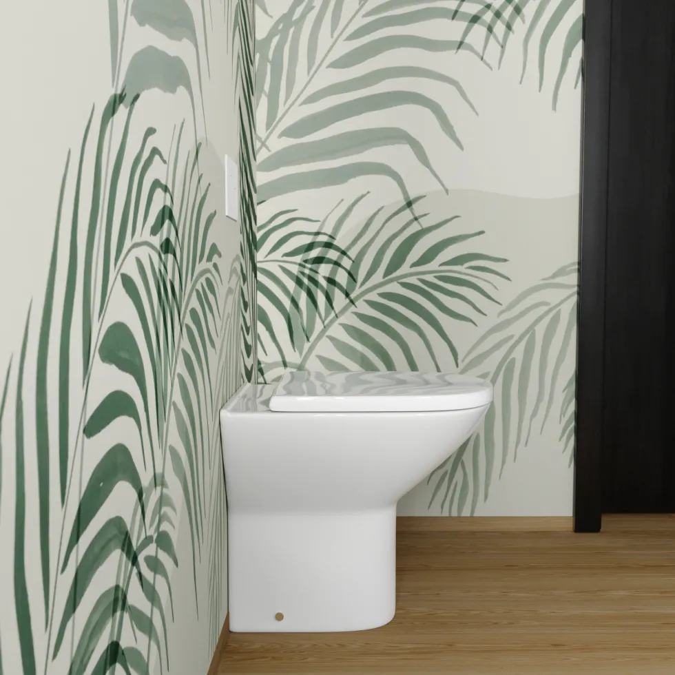 Harbour Identity Comfort Height Rimless Back to Wall Toilet & Soft Close Seat