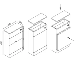 Harbour Identity 500mm Back to Wall Toilet Unit