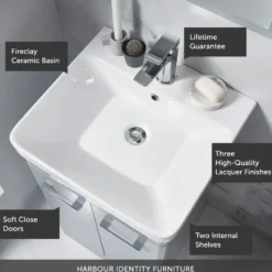 Harbour Identity 600mm Floorstanding Vanity Unit & Basin