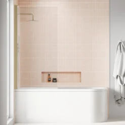 Harbour i8 Easy Clean 8mm Single Panel Bath Screen - 1500 x 800mm