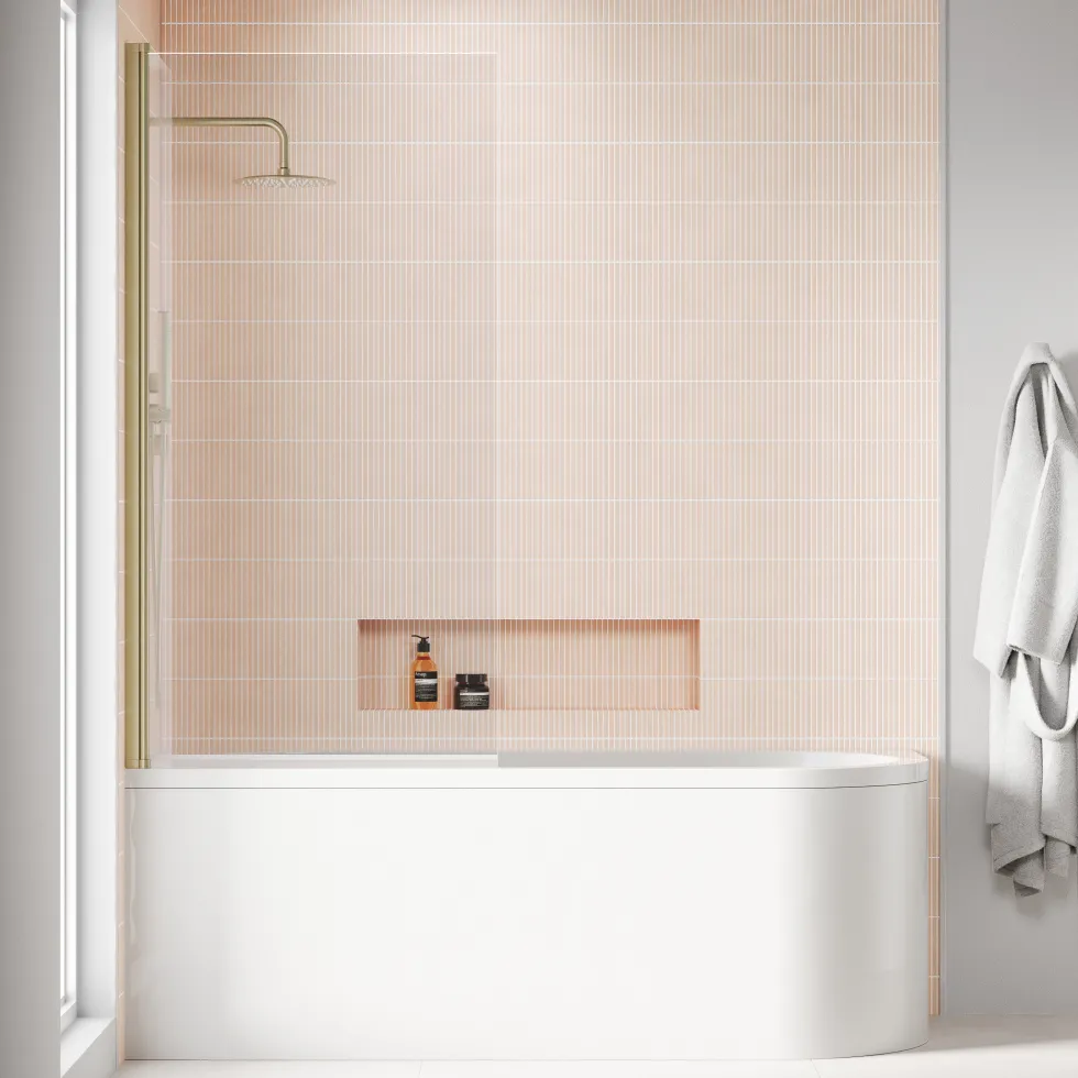 Harbour i8 Easy Clean 8mm Single Panel Bath Screen - 1500 x 800mm