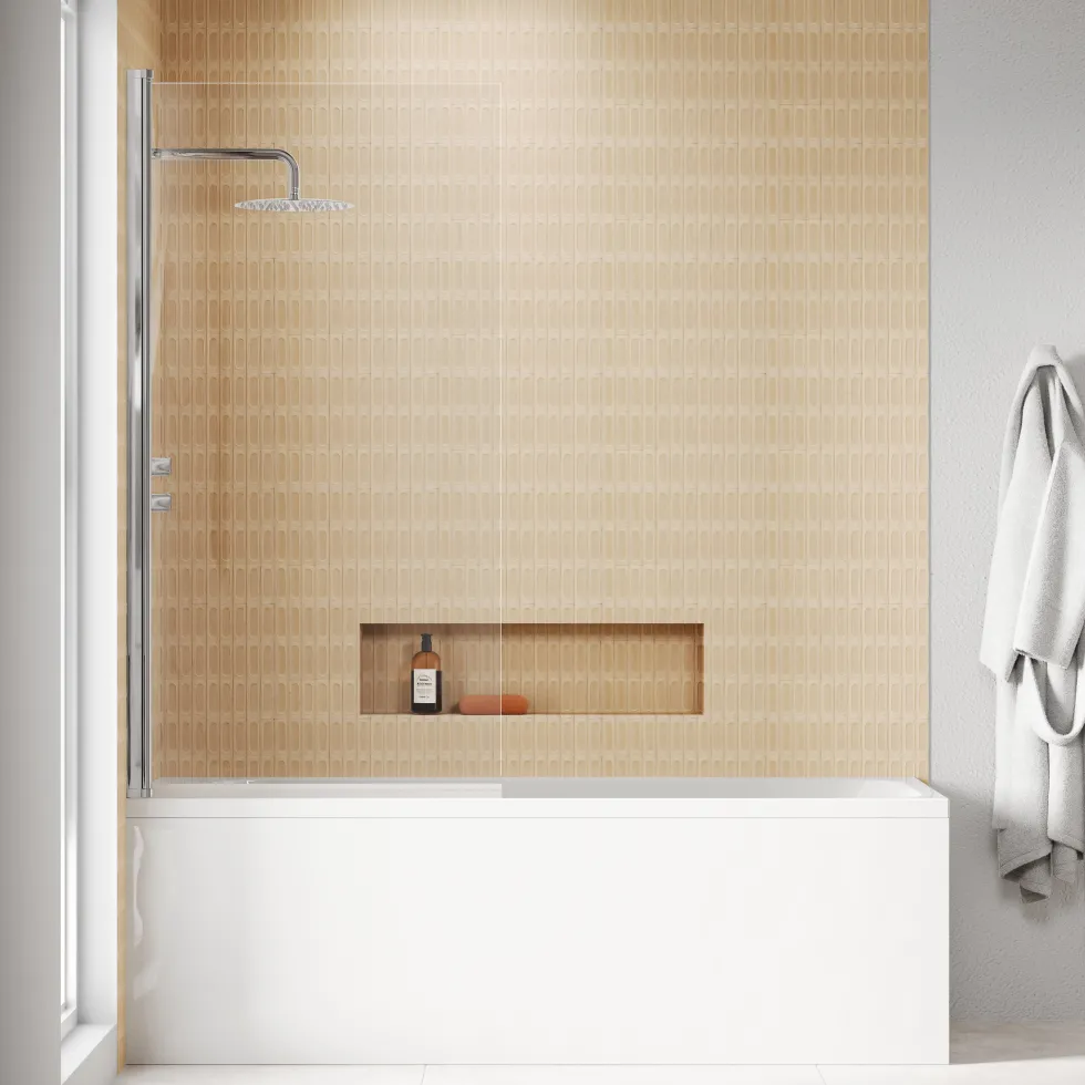Harbour i8 Easy Clean 8mm Single Panel Bath Screen - 1500 x 800mm