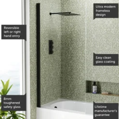 Harbour i8 Easy Clean 8mm Single Panel Bath Screen - 1500 x 800mm