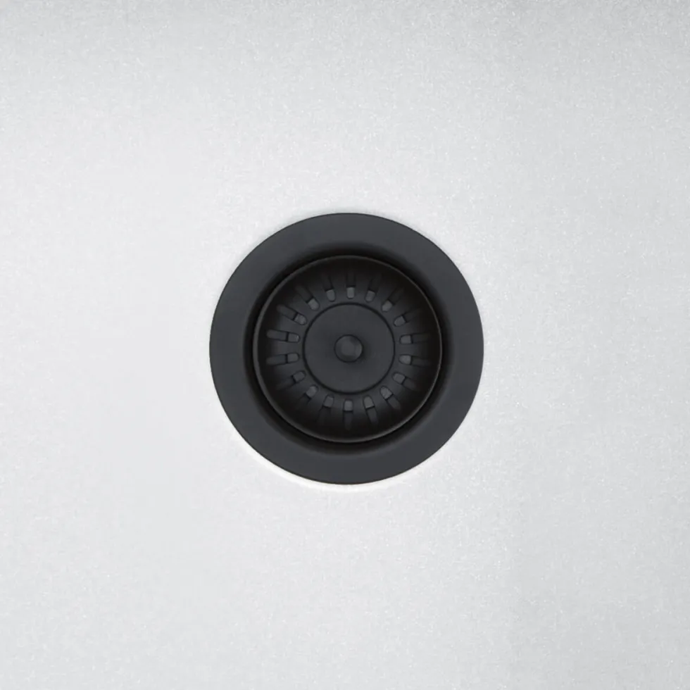 Harbour 90mm Matt Black Basket Strainer Kitchen Sink Waste