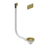 Harbour 90mm PVD Brushed Brass Basket Strainer Kitchen Sink Waste & Overflow Covers