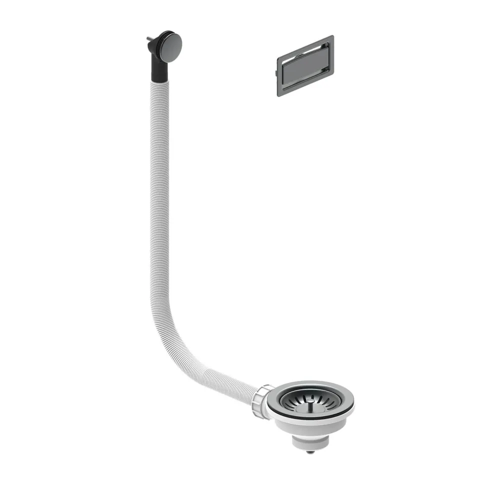 Harbour 90mm PVD Gunmetal Basket Strainer Kitchen Sink Waste & Overflow Covers